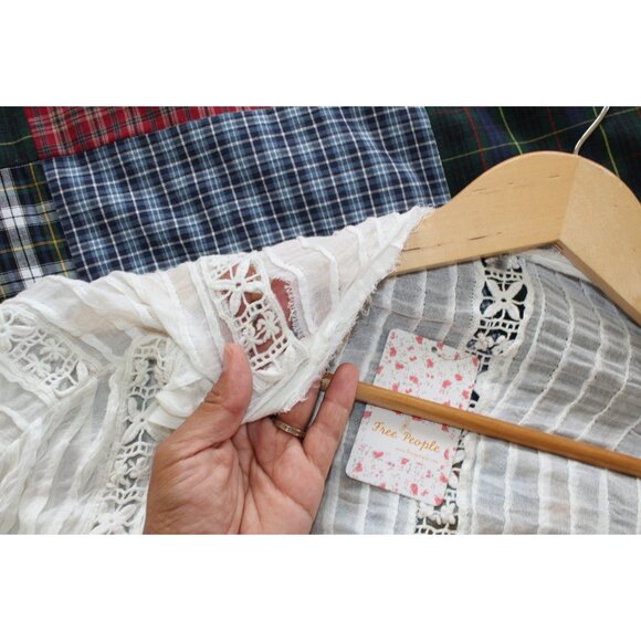 NWT Free People Willow Lace Kimono Size M/L Long Sleeves Ivory Semi Sheer AS IS - Picture 8 of 12